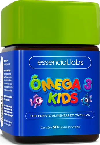 ÔMEGA 3 KIDS Peixinho - 60 Cápsulas Softgel - Fórmula Concentrada...