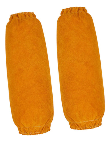 Mangas De Soldadura De Cuero Protección Del Brazo Amarillo