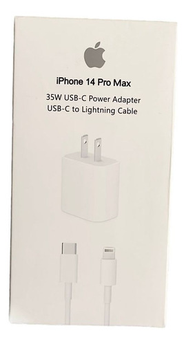 Cargador iPhone 14 Pro Max De 35w Carga Rápida. Original. Color Blanco