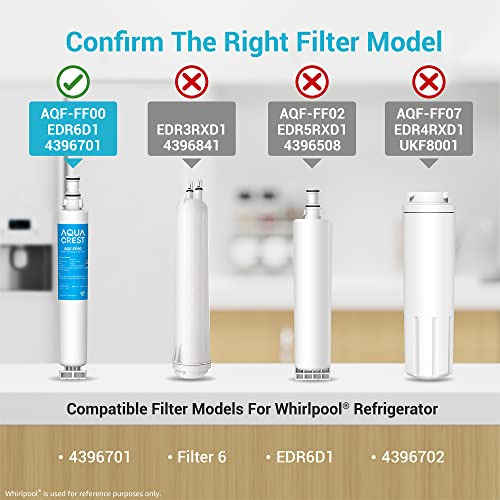Filtro De Agua Para Heladera Aqua Crest 4396701, Repuesto Pa