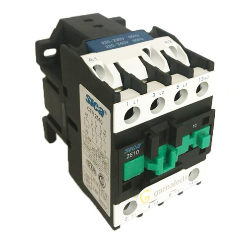 Imagen 2 de 8 de Contactor Tripolar 25a 1na 220v/24v Sica