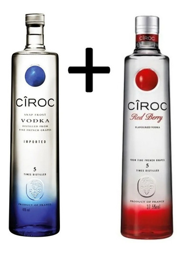 Vodka Cîroc Tradicional 750ml + Red Berry 750ml