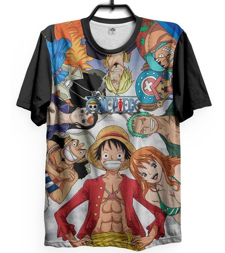 Get up Loneliness Humorous Camiseta One Piece Luffy Anime Geek Bando Zoro Sanji Nami | Parcelamento  sem juros