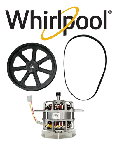 Kit Motor Polea Banda Whirlpool Original W91001005