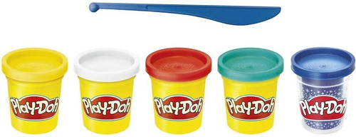 Imagen 3 de 7 de Masas Play-doh Pack Celebracion X4 + 1 Pote Glitter F1848 Ed