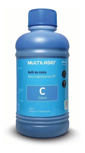 Refil De Tinta Ciano Hp 250ml