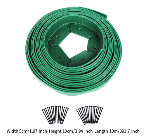 Borde De Jardín Borde De Césped Borde Verde 10cmx5cm