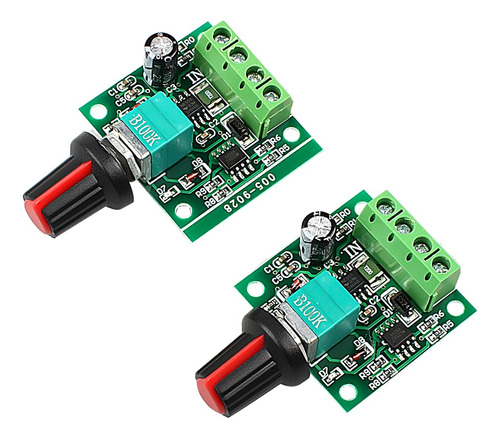 Exqutoo Paquete De 2 Controladores De Velocidad Pwm, Interru