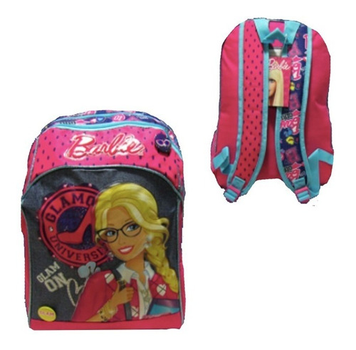 Barbie Mochila Head  Infantil Para Niñas Escolar Diseños 3d