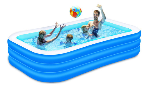 Piscina Inflable De 118 X 68 X 22 Pulgadas Para Adultos Y Ni