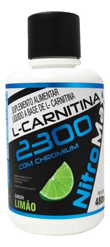 L-carnitina 2300 Com Chromium 480ml Sabor Limão