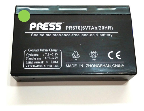 Bateria De Gel 6v 7ah Juguetes 3-fm-7 Recargable
