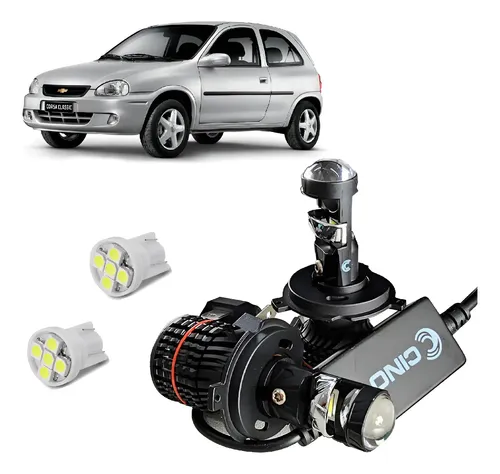Kit Led H4 Projetor Farol Corsa 1994 1995 96 97 1998 1999