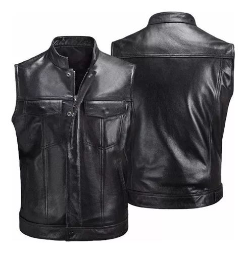 Chaqueta De Cuero Sintético Para Motocicleta