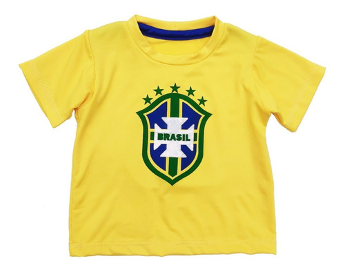 Conjunto Infantil Menino Copa Do Mundo Personalizado Brasil