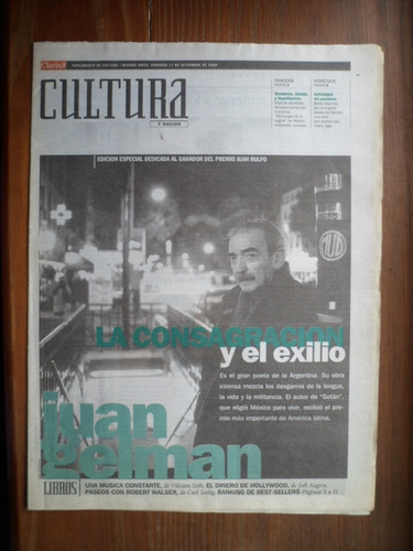 Juan Gelman / Clarín Cultura Y Nación / Año 2000