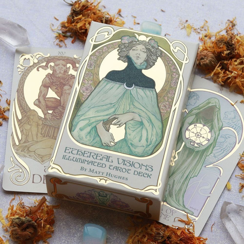 Imagem 4 de 4 de Ethereal Visions Illuminated Tarot Detalhes Em Dourado
