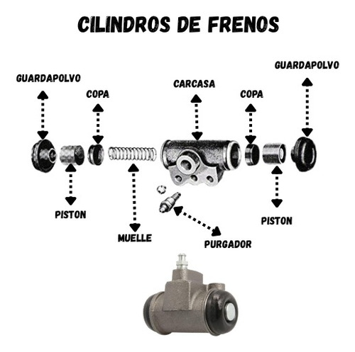 Cilindro De Freno Izquierdo 15/16 Jeep Cj5 1974 1975 59241