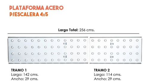 Imagen 2 de 9 de Chapón Plataforma Andamio Acero Escalera Multifunción 4x5