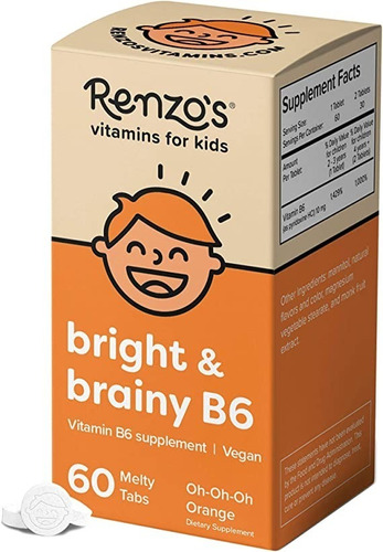 Vitamina B6 Niños 10mg 60u- Salud Inmune-desarrollo Cerebral