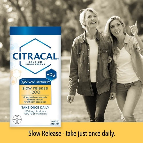 Imagem 9 de 10 de Citracal Calcium + D3 Slow Release 1200 80 Capsulas