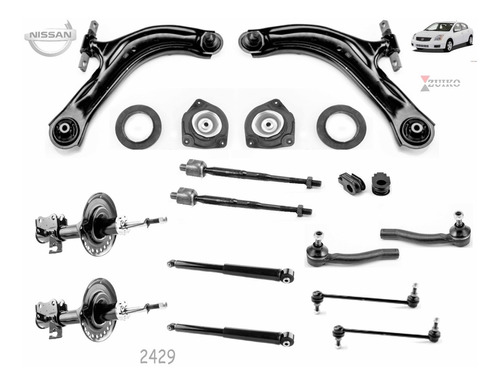 Kit Amortiguadores Horquilla Completa Biele Sentra B16 07-12