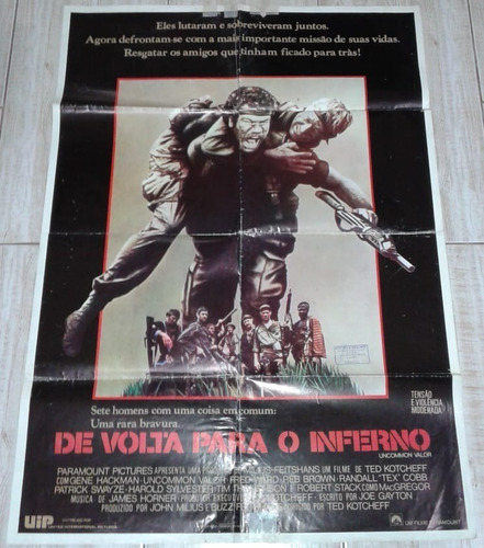 1983 Pôster Filme Eua De Volta Para O Inferno Gene Hackman