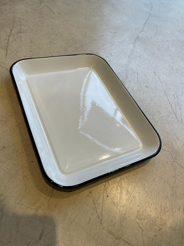 Imagen 2 de 3 de Fuente Enlozada Rectangular Cocina Deco Vintage