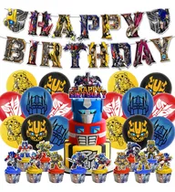 Comprar Transformers Kit De Globos Para Fiestas De Cumpleaños Color Transformers Balloon Set Transformers Balloon Set