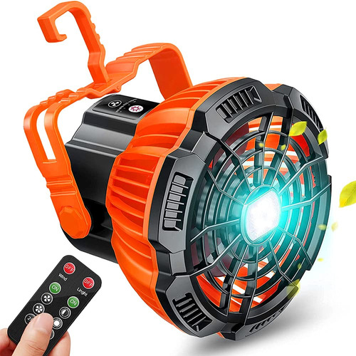 Ventilador Camping Portatil Linterna Led Para Tienda Campaña