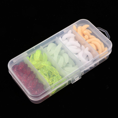 5 X 5x125 Uds Señuelo De Pesca Larva Cebos Suaves 5 Piezas