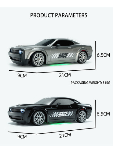 * 2.4g 4wd Derrape A Alta Velocidad Hellcat A Escala Real