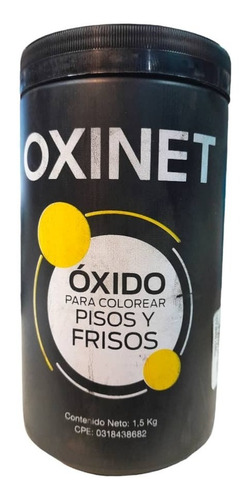 Óxido Para Pisos Y Friso De 1.5 Kg Oxinet Pote Oxido Negro