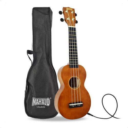 Ukelele Electroacustico Soprano Sapele Pro Funda Pua Envio