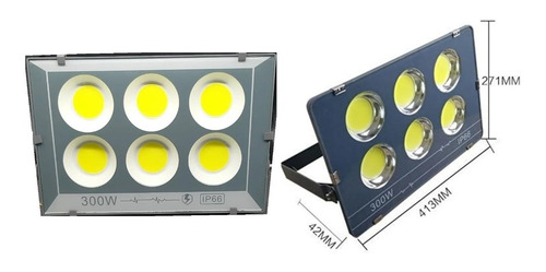 Foco Proyector 300w Led Con Base Sellado Para Intemperie