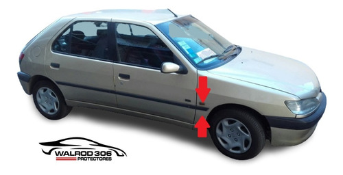 Peugeot 306 Bagueta De Guardabarros Delantero Derecho Negra