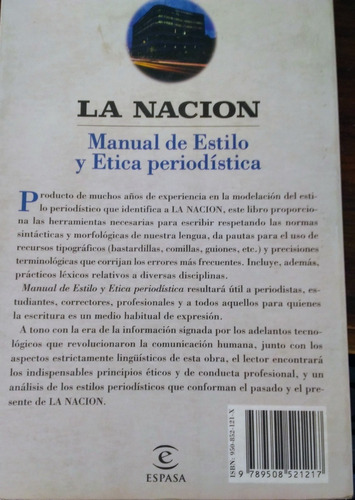 La Nacion. Manual De Estilo Y Etica Periodistica