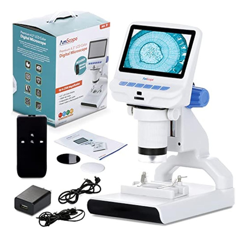 Amscope - Microscopio En Color Digital Lcd Portátil Premium 