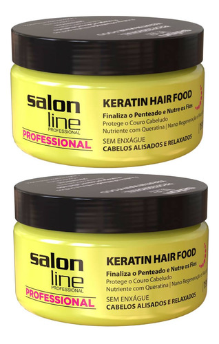 Kit 2 Unidades Pomada Keratin Hair Food 195g - Salon Line