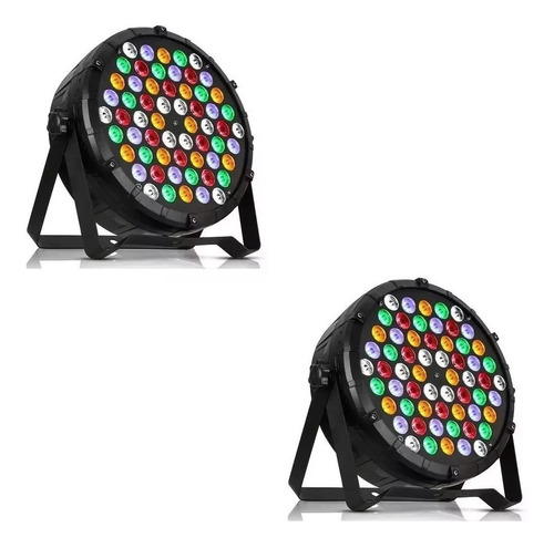 Kit 10 Refletor Slim Led Par 64 Rgbwa 60 Leds 3w Dmx Digital