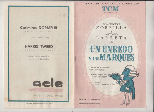 1963 China Zorrilla En Programa Teatro Ciudad Montevideo (2)
