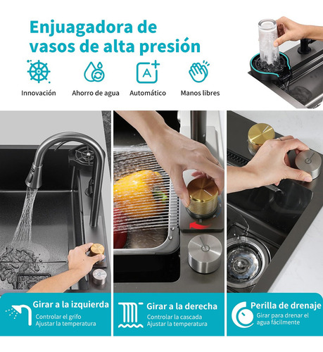 Tarja Fregadero De Cocina Acero Inoxidable Organizador 80*45 Color Plateado