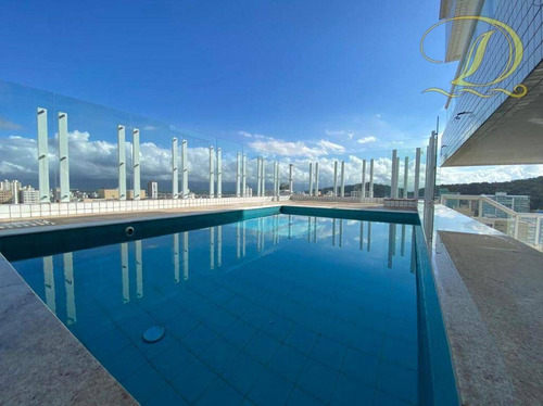 Cobertura Alto Padrão, De 5 Quartos Com Piscina E Churrasqueira À Venda No Forte Com Vista Do Mar!!! - Co0061