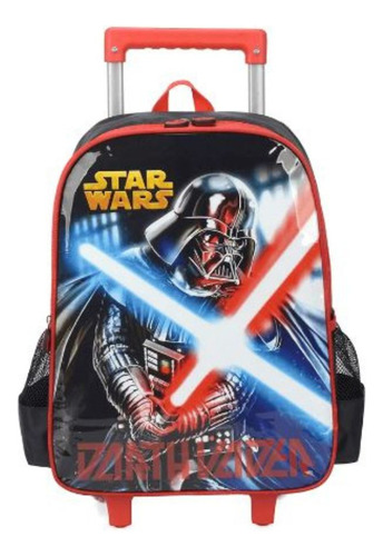 Mochila Escolar Star Wars Darth Vader Rodinha Grande Disney