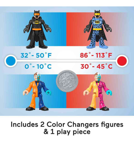 Imaginext Dc Super Friends Batman Y Villano Color Changers