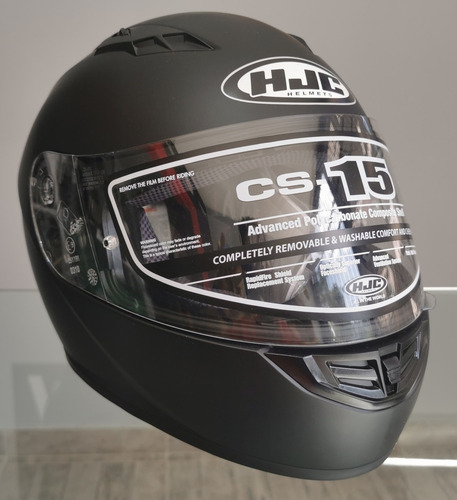 Imagen 2 de 8 de Casco Hjc Cs 15 Dosta Negro Mate Incluido Pinlock