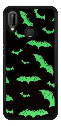 Funda Protector Para Huawei Hallowen Murcielagos Negro N