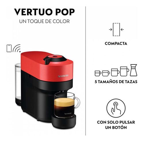 Máquina De Café Nespresso Vertuo Pop Compacta Roja