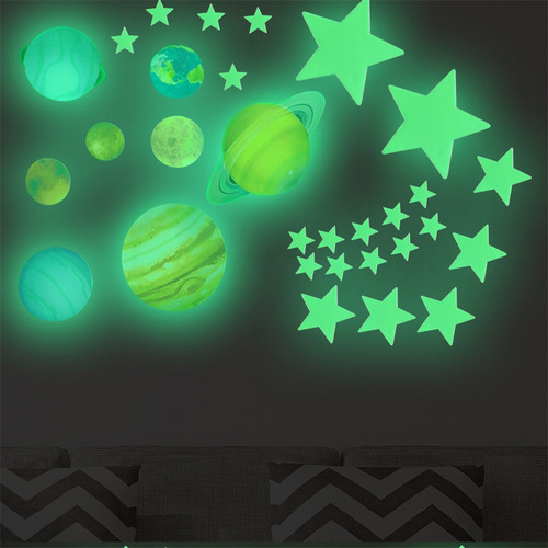 Resplandor Luminoso De Los Planetas Pegatinas De Pared De