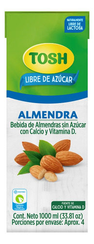 Bebida Tosh Almendra Caja X 1litro